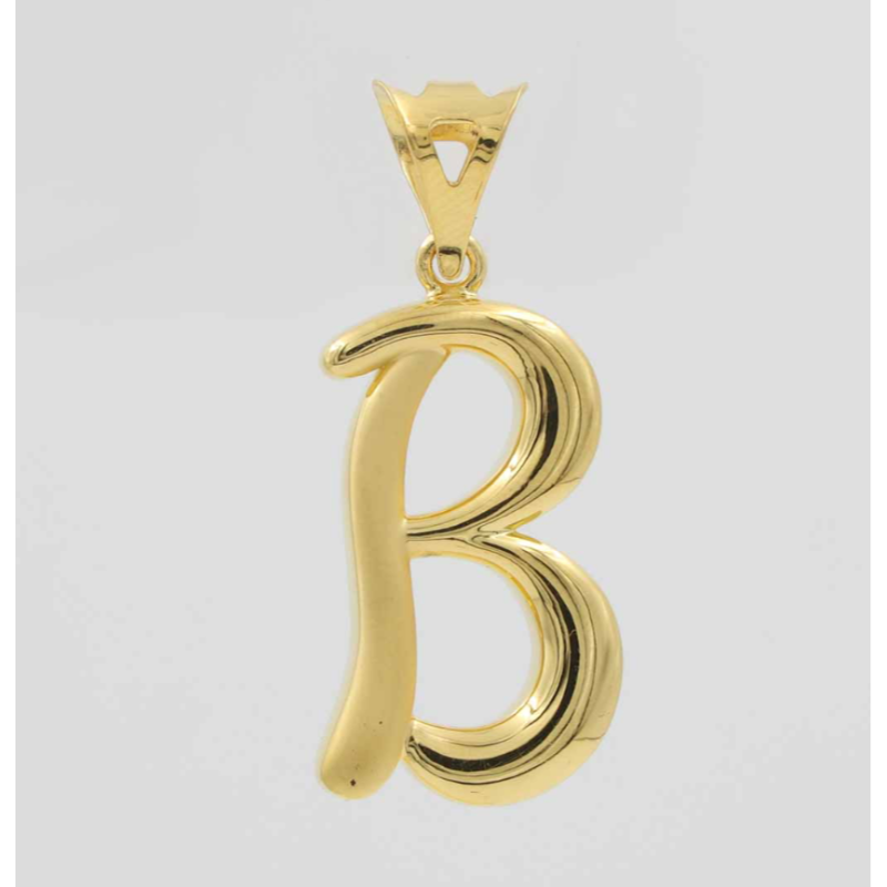 Letter B 22k gold pendant