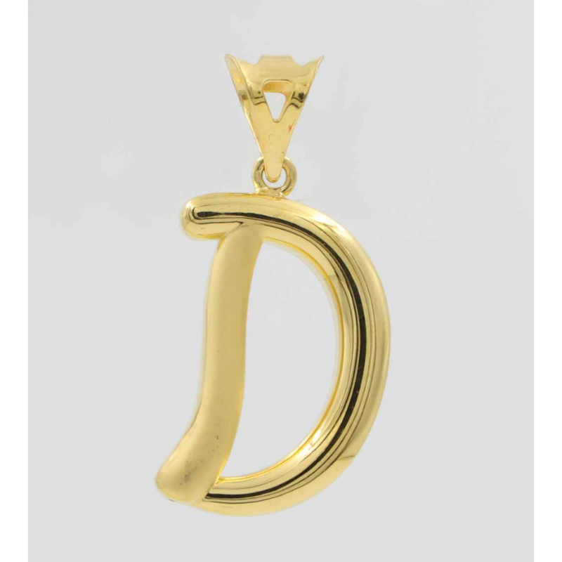 Letter D 22k gold pendant