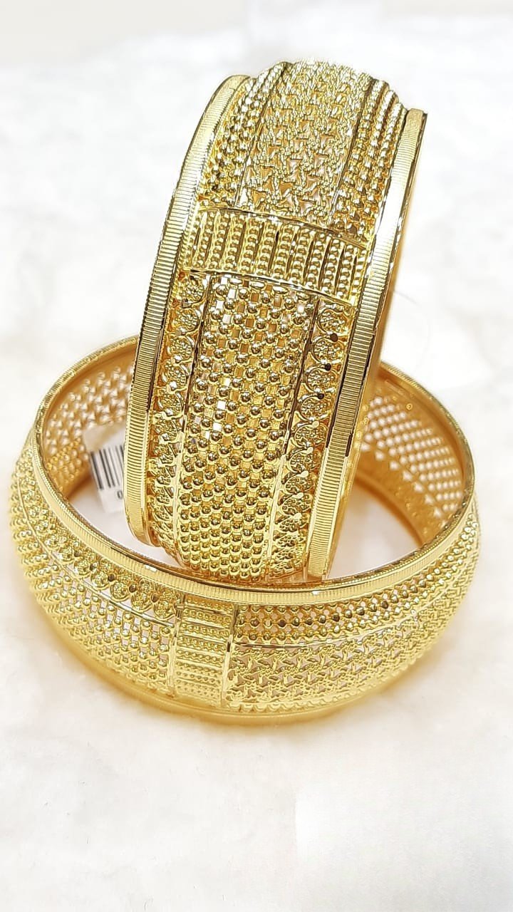 22k Traditional Textured Bangles