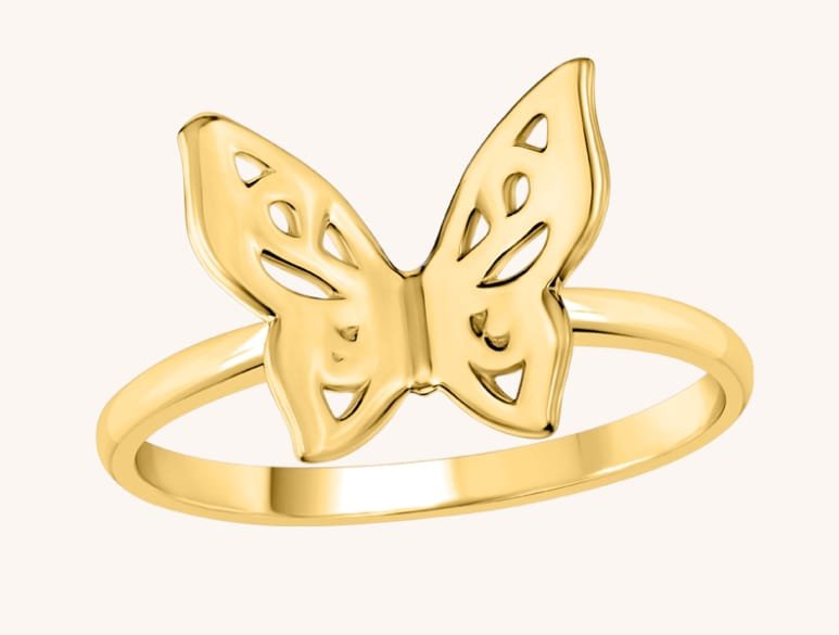 Butterfly Casting Gold Finger Ring 