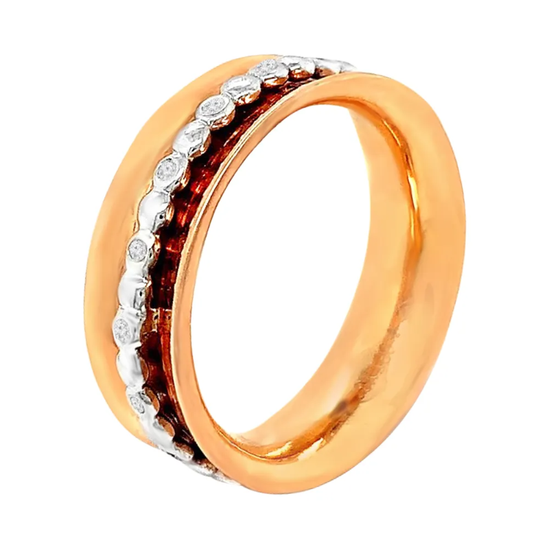 Round Gifting Rose Gold 18kt CZ Ring