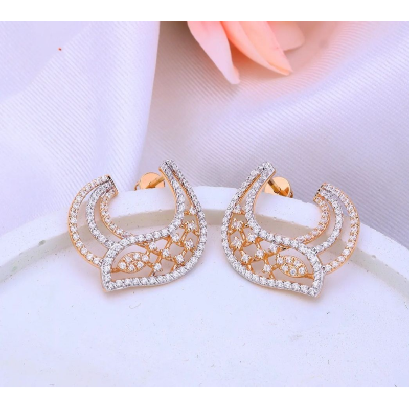 Artistic 18k gold earrings