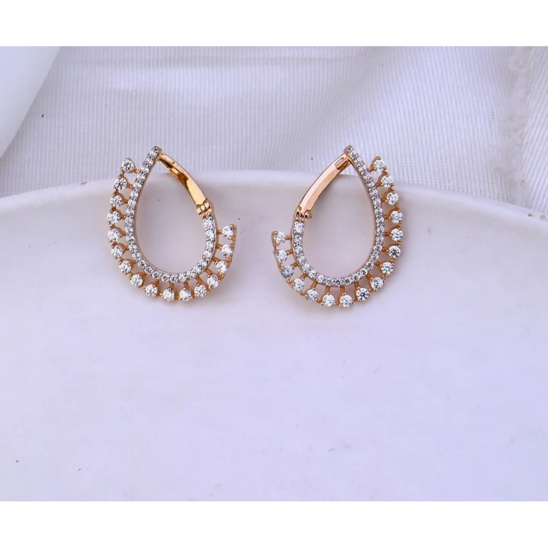 Radiant 18k gold earrings