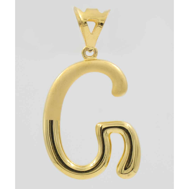 Letter G 22k gold pendant