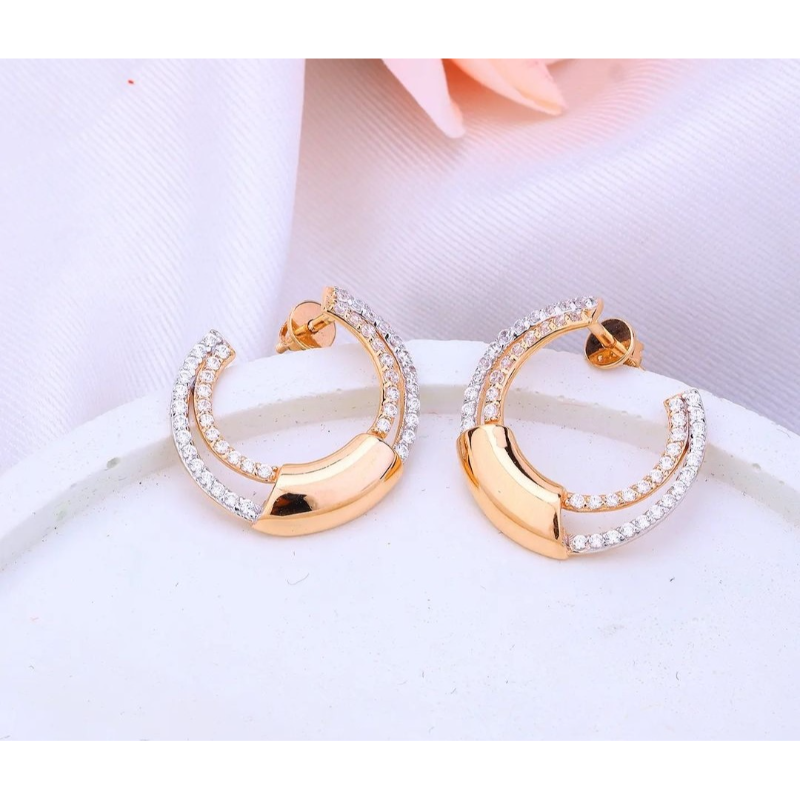 Elegant 18k gold earrings