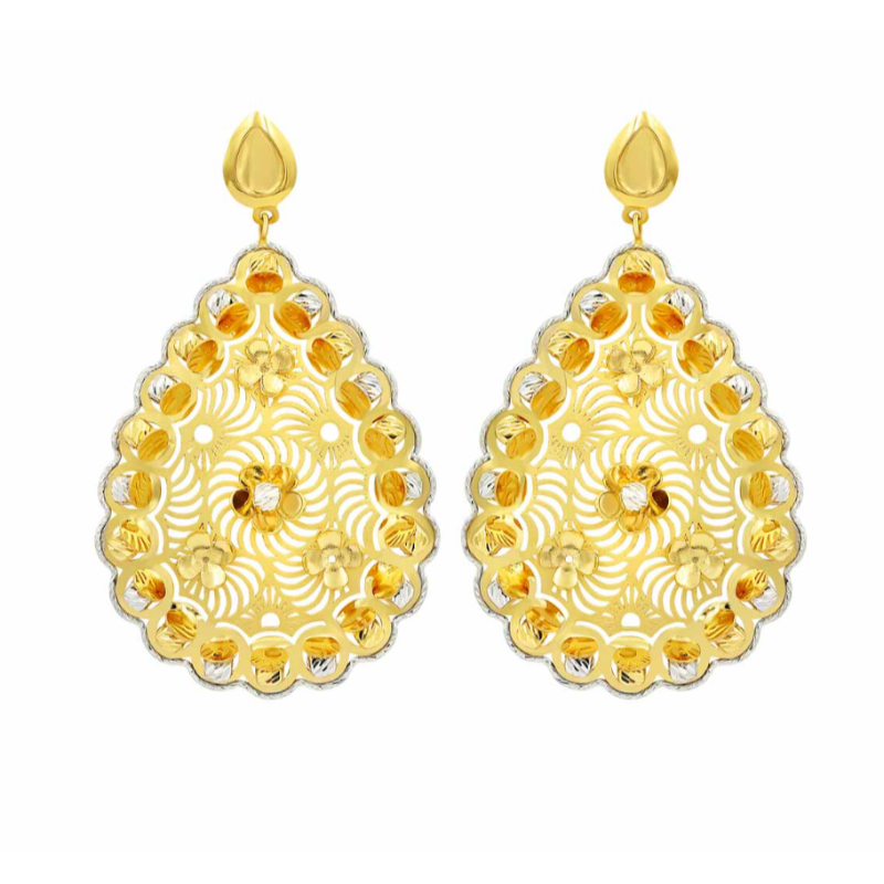 Artistic 22k gold earrings