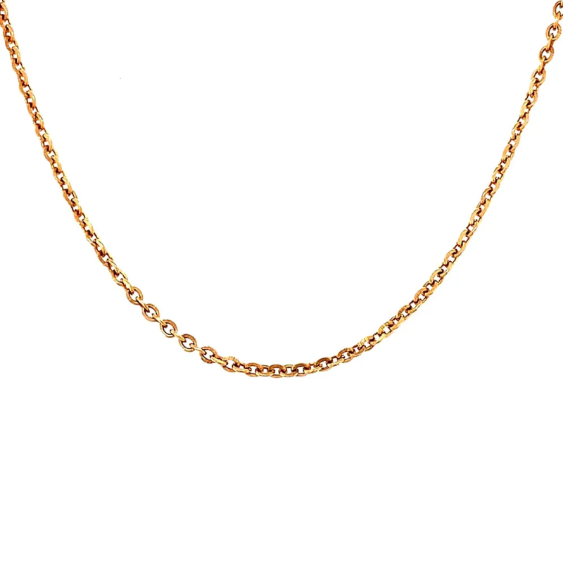 Traditional Rose Gold 18kt Cable Chain