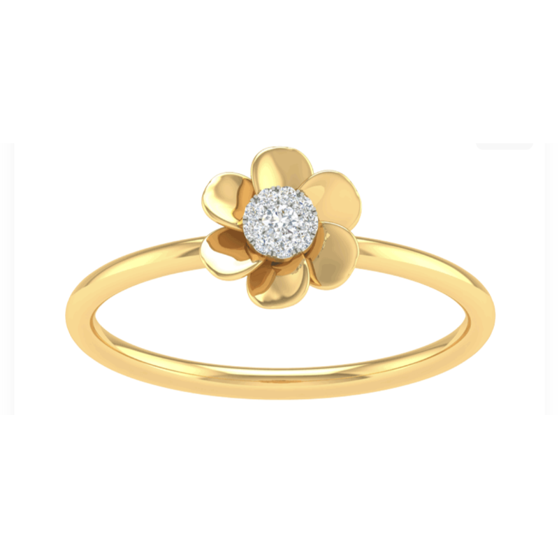 Floral diamond ring