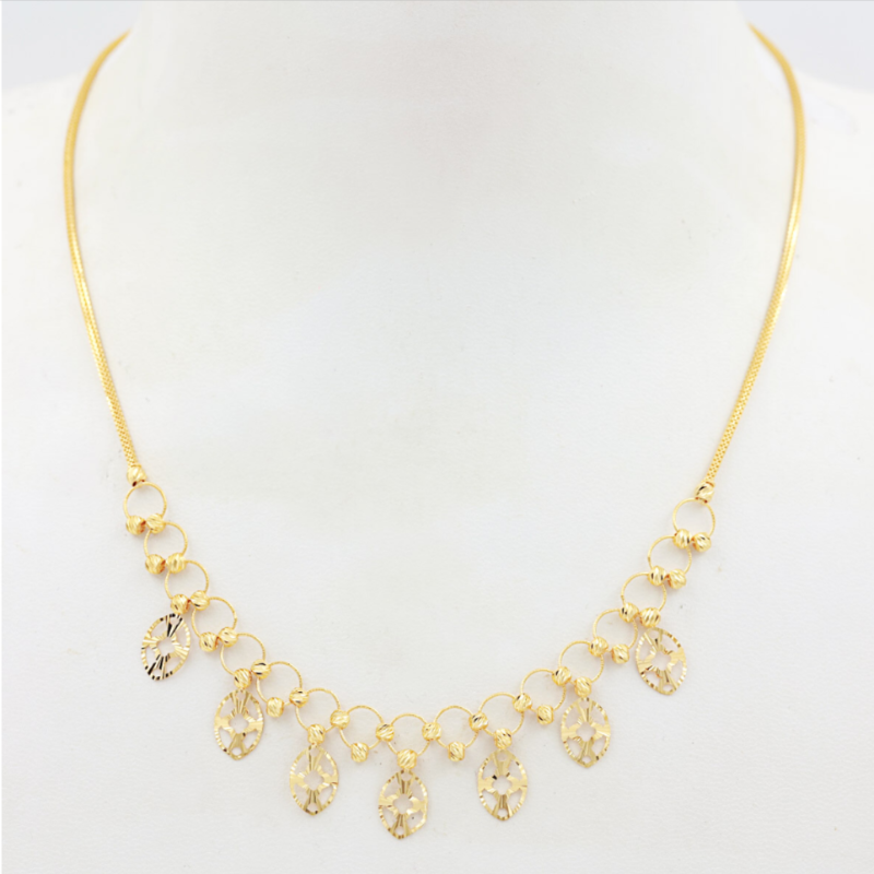 Embellished 22k gold necklace