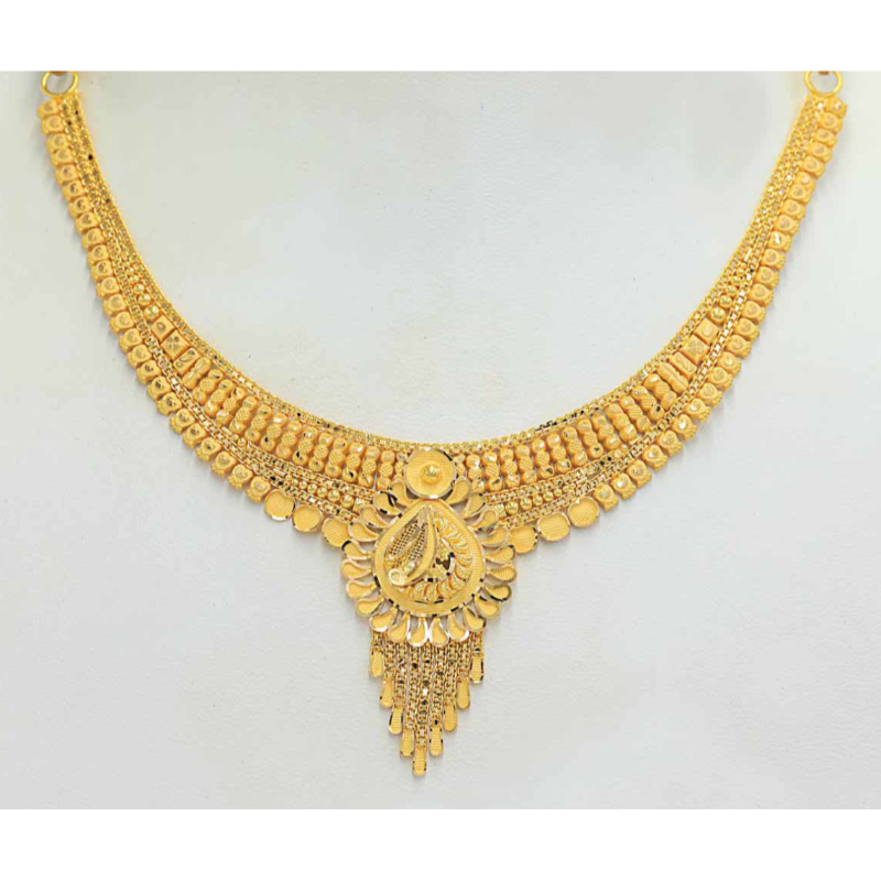 Artistic 22k gold necklace