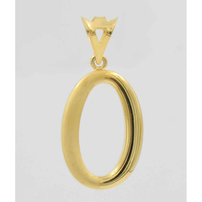 Letter  O 22k gold pendant