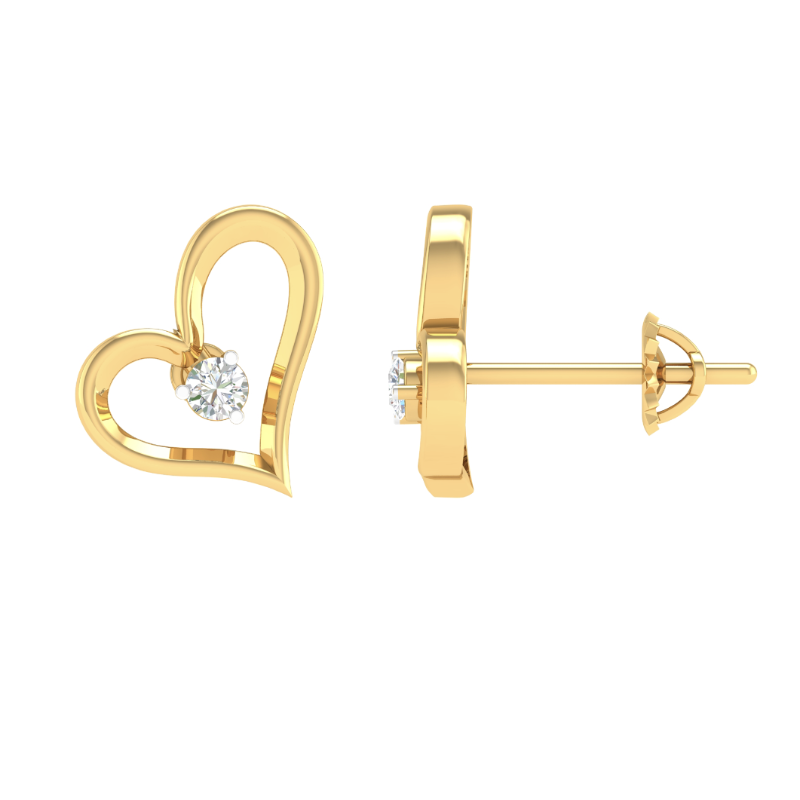Modern diamond earrings