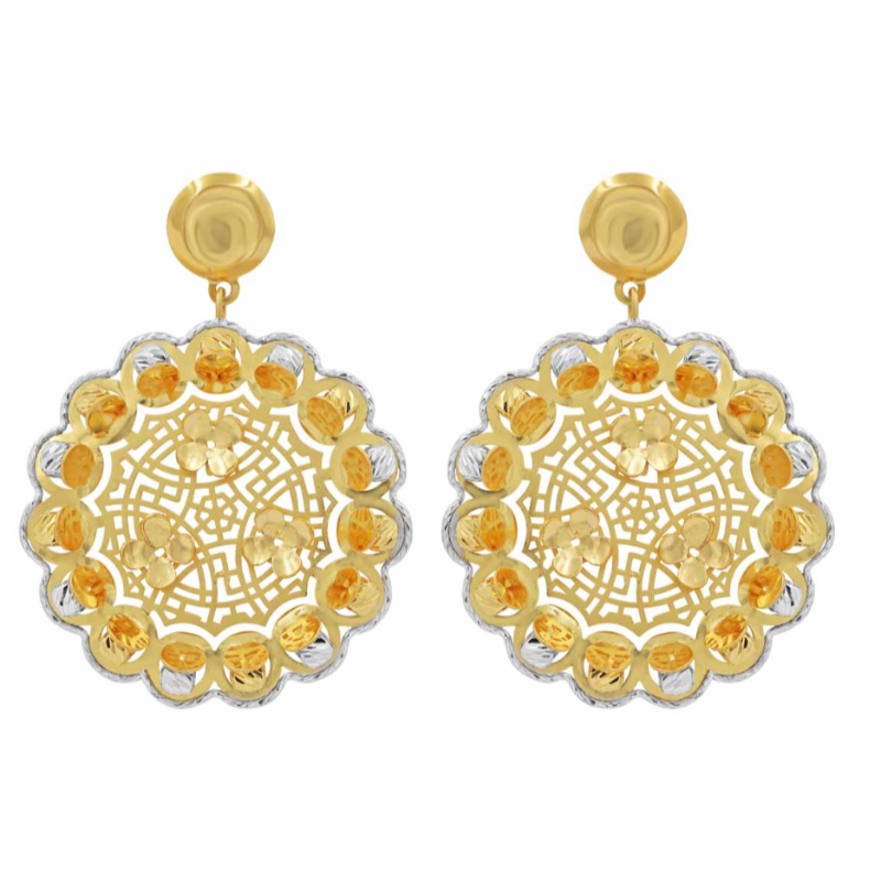 Glamourous 22k gold earrings