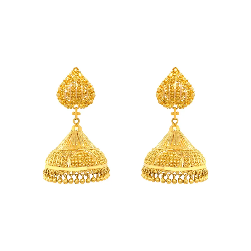 Traditional Wedding Yellow Gold 22kt Earrings